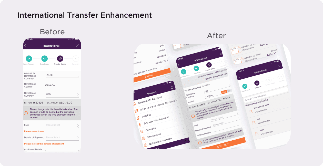 Emirates Islamic Digital UX — process detail 1