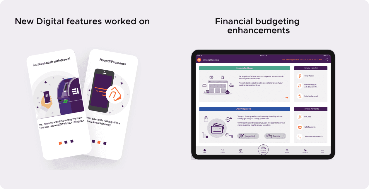 Emirates Islamic Digital UX — process detail 2